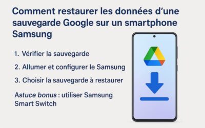 Comment restaurer les données d&rsquo;une sauvegarde Google sur un smartphone Samsung